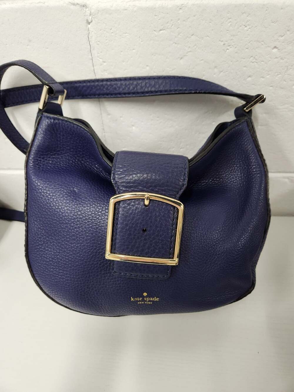 Kate Spade New York Healy Lane Lilith Pebbled Leather Crossbody Bag, Deep Indigo